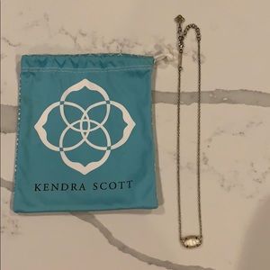 Kendra Scott Elisa Gold Pendant in White Pearl